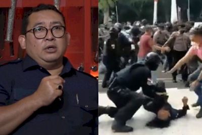 Fadli Zon Soroti Video Aparat Banting Mahasiswa yang Demo: Kebrutalan Polisi!