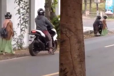 Viral Cewek Ngambek Turun dari Motor, Reaksi Sang Pacar Gak Disangka