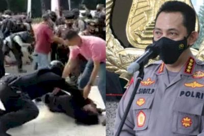 Heboh Oknum Polisi Banting Pendemo hingga Aniaya Pemotor, Kapolri Keluarkan Instruksi Baru