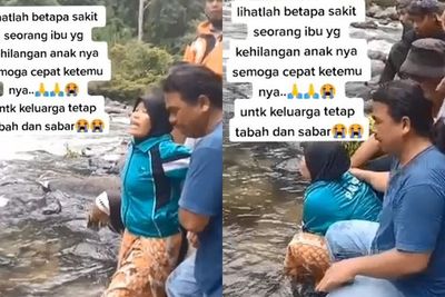 Momen Pilu Ibu Teriak Histeris di Pinggir Sungai, Terus Panggil Anaknya yang Tenggelam
