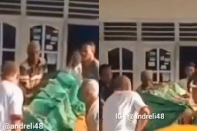 Beredar Video Jenazah Jatuh dari Keranda saat Akan Digotong, Keluarga Panik Berlarian
