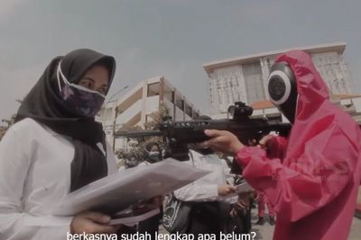 Keren Tes CPNS Kemenkumham Jatim, Video Pink Soldier Squid Game: Berkasmu Lengkap, Belum?