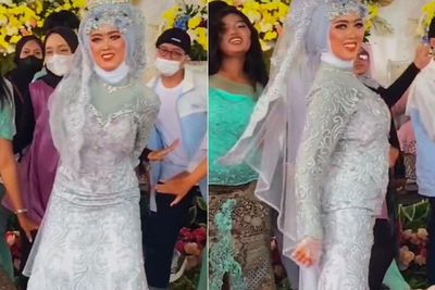 Viral Pengantin Cover Dance Lagu NCT di Depan Pelaminan, Tetap Lincah Meski Pakai Gaun