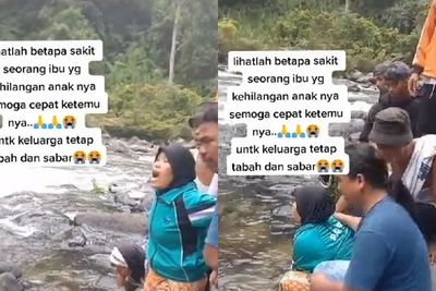 Memilukan, Jerit Tangis Ibu Pecah Usai Anaknya Hilang di Air Terjun Lae Une Pakpak Bharat