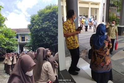 Kepanikan Warga yang Berhamburan Keluar Usai Diguncang Gempa 5,3 M di Malang