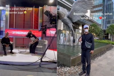 So Sweet! Bapak Ini Datang Jauh-jauh ke Jakarta untuk Lihat Tempat Anaknya Bekerja