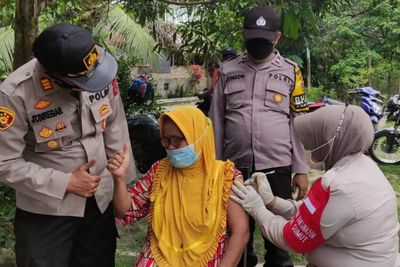 Capai Target, Polres Asahan Suntikan 50 Dosis Vaksin ke Penyandang Disalabilitas