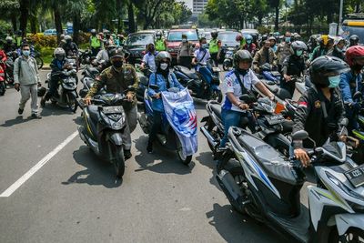 Unjuk Rasa Buruh di Jakarta, Berikut Foto-fotonya