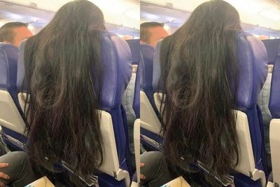 Rambut Wanita Ini Menggantung ke Arah Penumpang Lain, Fenomena Tata Krama yang Kurang Baik