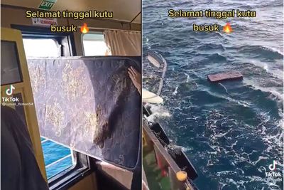 Viral Awak Kapal Buang Kasur ke Laut Sambil Tertawa, Bikin Publik Geram