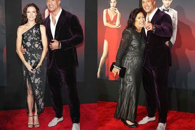 Potret Manis Dwayne Johnson & Istrinya di Premiere Red Notice , Kencan Malam Bersama Ibu