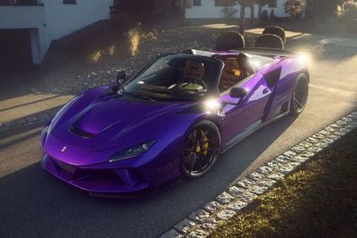 Melihat Tampilan Ferrari F8 Spider Hasil Modifikasi Novitec dengan Warna Ungu
