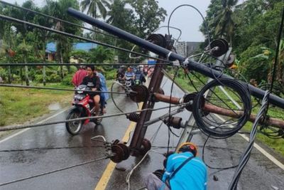 Tertimpa Pohon Tumbang, 3 Tiang Listrik Ambruk di Gunungsitoli