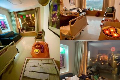 Momen Penuh Perhatian Seorang Ayah, Dekor Kamar Rumah Sakit untuk Putrinya yang Idap DBD