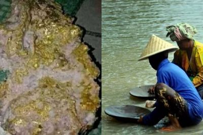 Menghebohkan Warga Sumsel, Bongkahan Emas Ditemukan di Aliran Sungai Are