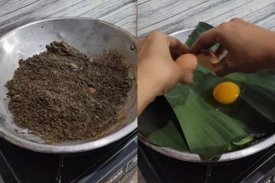 Viral Wanita Masak Telur Ceplok Pakai Pasir, Hasilnya di Luar Dugaan