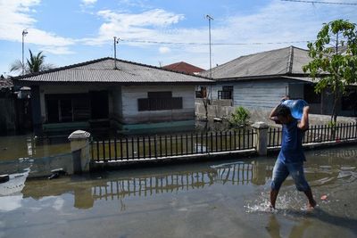 Banjir Rob di Medan Belawan, Berikut Foto-fotonya