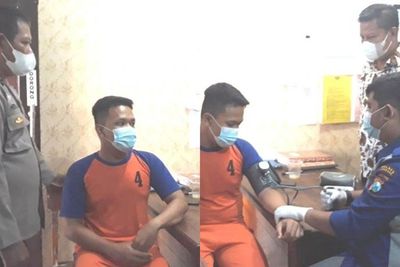 Tampang Sopir Vanessa Angel, Tubagus Joddy Saat Ditahan di Polres Jombang