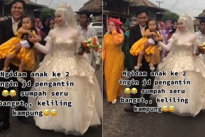 Viral Wanita Ngidam Jadi Pengantin saat Hamil Anak Kedua, Netizen Soroti Sikap Tetangganya
