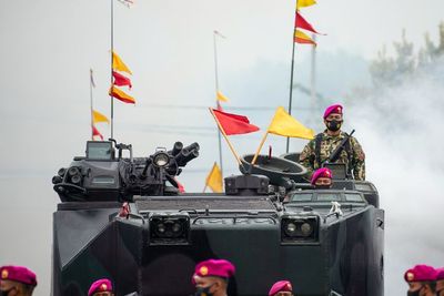 Upacara HUT Ke-76 Korps Marinir, Berikut Foto-fotonya