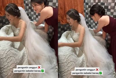 Viral Bridesmaid Pegangi Gaun Pengantin Wanita Pas Lagi BAB, Netizen: The Real Bestie