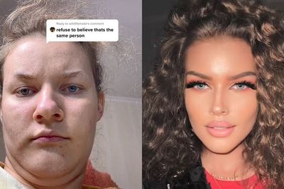 Glow Up! Tampilan Wajah Wanita Ini Usai Make Up Bikin Pangling