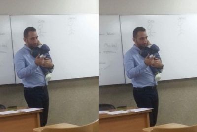 Bayi Mahasiswinya Menangis, Dosen Ini Gendong Bayi Itu Sambil Ngajar