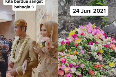 Pilu! Baru 25 Hari Menikah, Wanita Ini Ditinggal Pergi Suami karena Kanker Otak