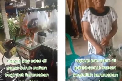 Awalnya Numpang Neduh, Pedagang Sayur Ini Malah Disuruh Makan oleh Pemilik Rumah