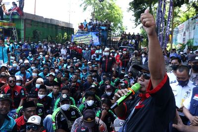 Unjuk Rasa Kebijakan Zero ODOL, Berikut Foto-fotonya