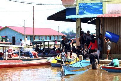 Banjir di Pasar Sungai Durian Mulai Surut, Berikut Foto-fotonya