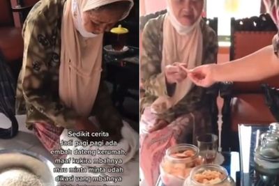 Awalnya Dikira Pengemis, Kisah Nenek Penjual Beras Keliling Ini Bikin Netizen Mewek