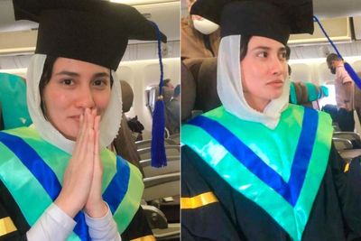 Momen Pramugari Wisuda di Pesawat Tanpa Didampingi Keluarga: Aku Bersyukur