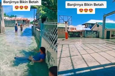 Viral Banjir Airnya Jernih hingga Buat Warga Betah, Nggak Ada Sampah Satupun