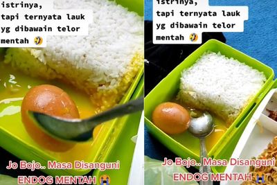 Bukan di Dadar, Pria Ini Malah Dibawain Bekal Telur Mentah Sama Istrinya