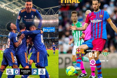 LIGA SPANYOL: Real Madrid Membantai Real Sociedad, Barcelona Kalah dan Gavi Cedera