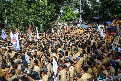 Unjuk Rasa Perangkat Desa Jawa Barat, Berikut Foto-fotonya