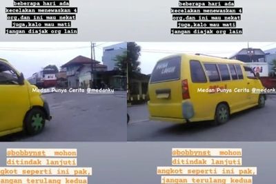 Viral, Lagi dan Lagi, Beredar Video Angkot di Medan Nyaris Tertabrak Kereta Api