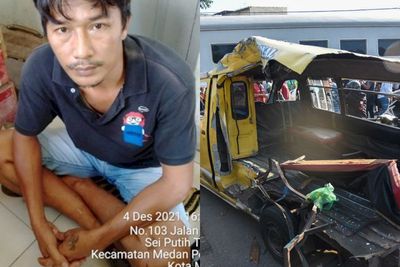 Polisi Tetapkan Sopir Angkot Terobos Palang Kereta Api Sebagai Tersangka!
