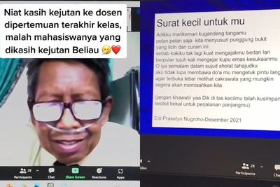 Haru! Dosen Ini Beri Surat Kecil untuk Mahasiswa, Baca Surat sambil Pakai Selang Oksigen