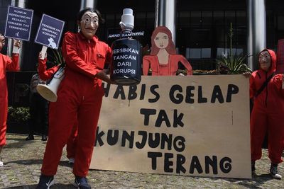 Aksi Peringatan Hari Antikorupsi Sedunia di Jakarta, Berikut Foto-fotonya