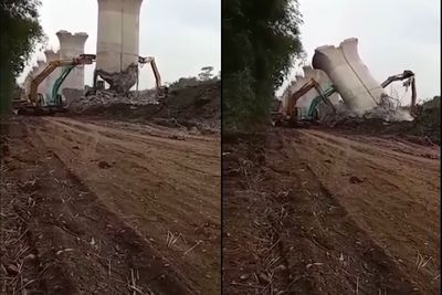 Viral Pilar Kereta Cepat Ambruk dan Timpa Ekskavator, KCIC Tegaskan Pentingnya Keselamatan