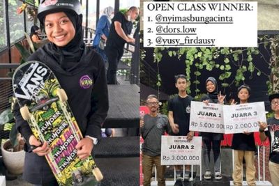 Inilah 3 Juara Open Class SK8TURDAY Vol 6, Nyimas Bunga Cinta Raih Juara Pertama