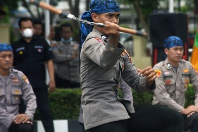 Atraksi Polisi Sambut HUT Ke-5 Polres Kota Serang, Ini Foto-fotonya