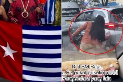 POPULER: Bendera Bintang Kejora Berkibar di Jaktim & Heboh Wanita Medan Ketok Mobil Warga