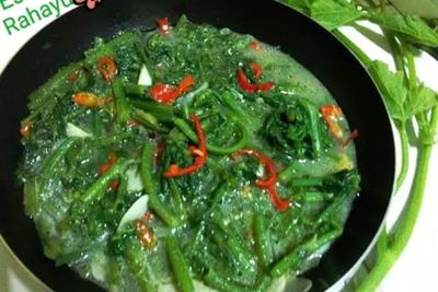Pagi Ini Kita Makan Daun Pucuk Labu Saus Tiram Yuk Guys