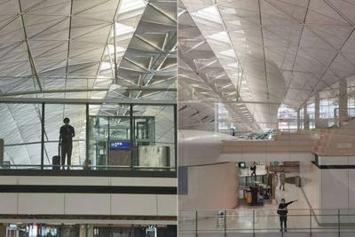 Gara-gara Covid-19, Pasangan LDR Ini Hanya Bisa Saling Melambai di Bandara