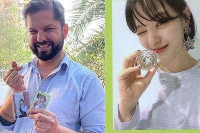 Viral Foto Presiden Chile Berpose dengan Photocard Jeongyeon TWICE, Kpopers Juga Nih?