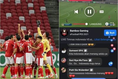 Kocak! Disangka Livestream Timnas Indonesia, Netizen Beri Semangat di Livestreaming PES!