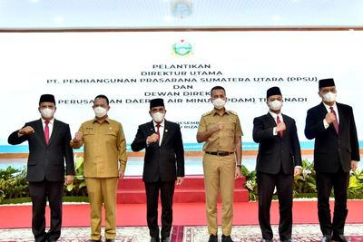 Dirut PPSU dan Direksi PDAM Tirtanadi Dilantik, Edy Rahmayadi: Jangan Sakiti Orang